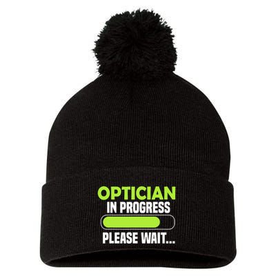 Optician in progress - Optometrist Pom Pom 12in Knit Beanie