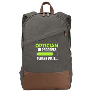 Optician in progress - Optometrist Cotton Canvas Backpack