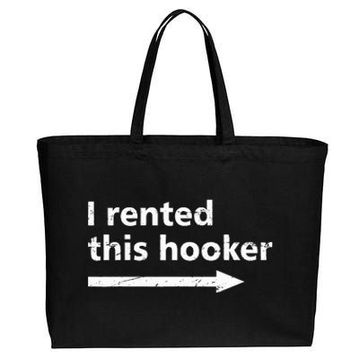 Offensive I Rented This Hooker Cotton Canvas Jumbo Tote