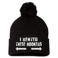 Offensive I Rented These Hookers Pom Pom 12in Knit Beanie