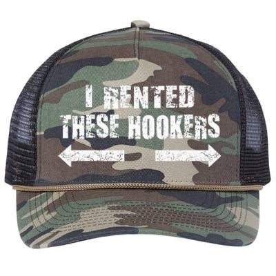 Offensive I Rented These Hookers Retro Rope Trucker Hat Cap