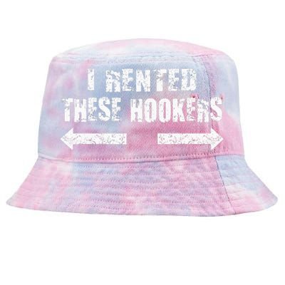 Offensive I Rented These Hookers Tie-Dyed Bucket Hat