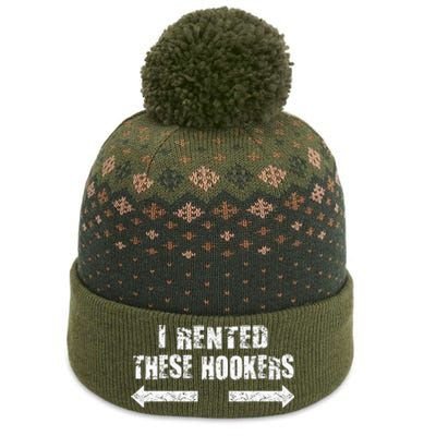 Offensive I Rented These Hookers The Baniff Cuffed Pom Beanie