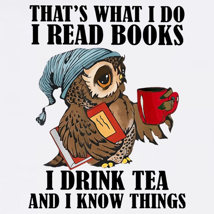 Owl I Read Books Drink Tea Know Things Funny Cool Comfort Performance Bucket Hat