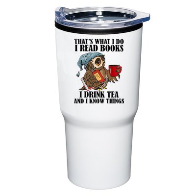 Owl I Read Books Drink Tea Know Things Funny Tumbler