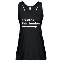 Offensive I Rented This Hooker Funny Adult Humor Saying Ladies Essential Flowy Tank