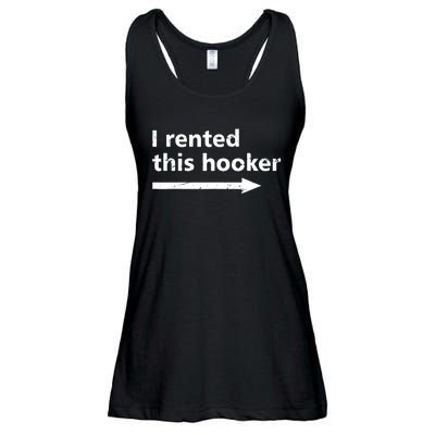 Offensive I Rented This Hooker Funny Adult Humor Saying Ladies Essential Flowy Tank