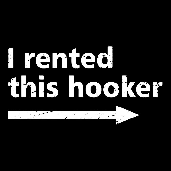 Offensive I Rented This Hooker Funny Adult Humor Saying 16 in Basic Backpack