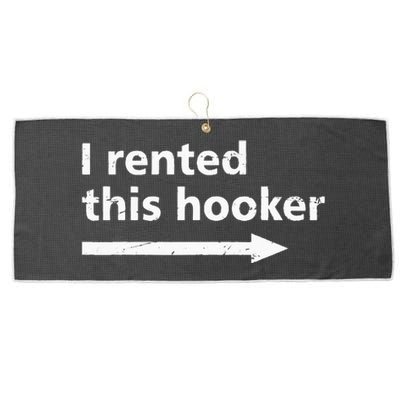 Offensive I Rented This Hooker Funny Adult Humor Saying Large Microfiber Waffle Golf Towel