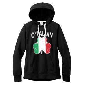 O'talian Italian St Patrick's Day Italia Flag Shamrock Gift Women's Fleece Hoodie