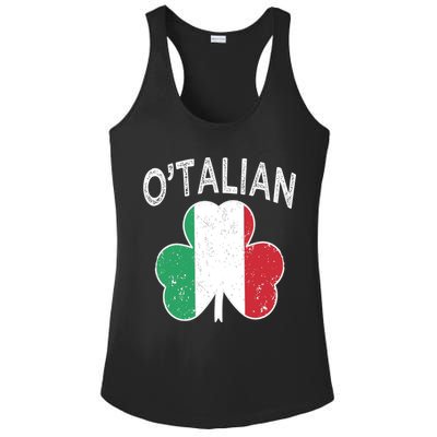 O'talian Italian St Patrick's Day Italia Flag Shamrock Gift Ladies PosiCharge Competitor Racerback Tank