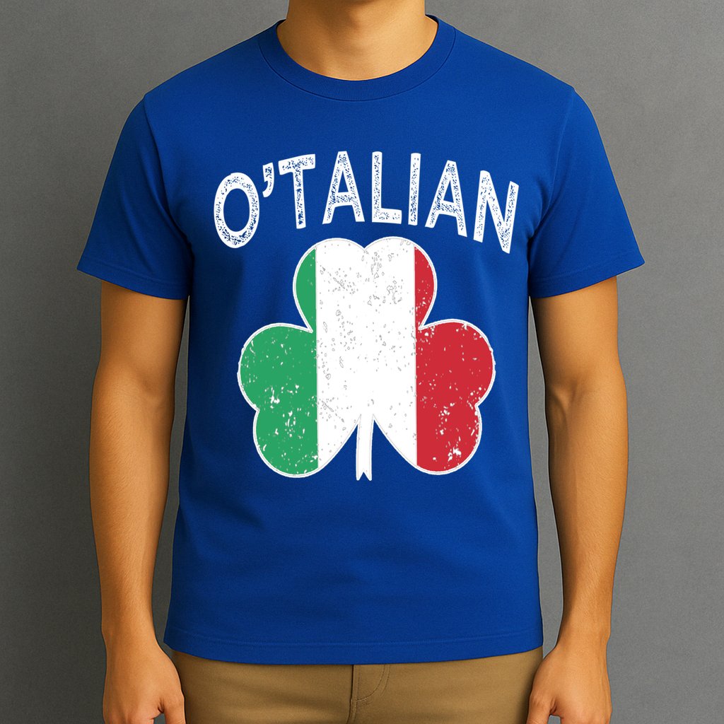 O'talian Italian St Patrick's Day Italia Flag Shamrock Gift T-Shirt