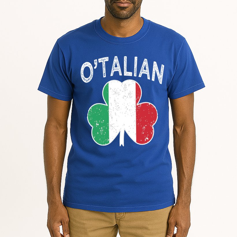 O'talian Italian St Patrick's Day Italia Flag Shamrock Gift Tall T-Shirt
