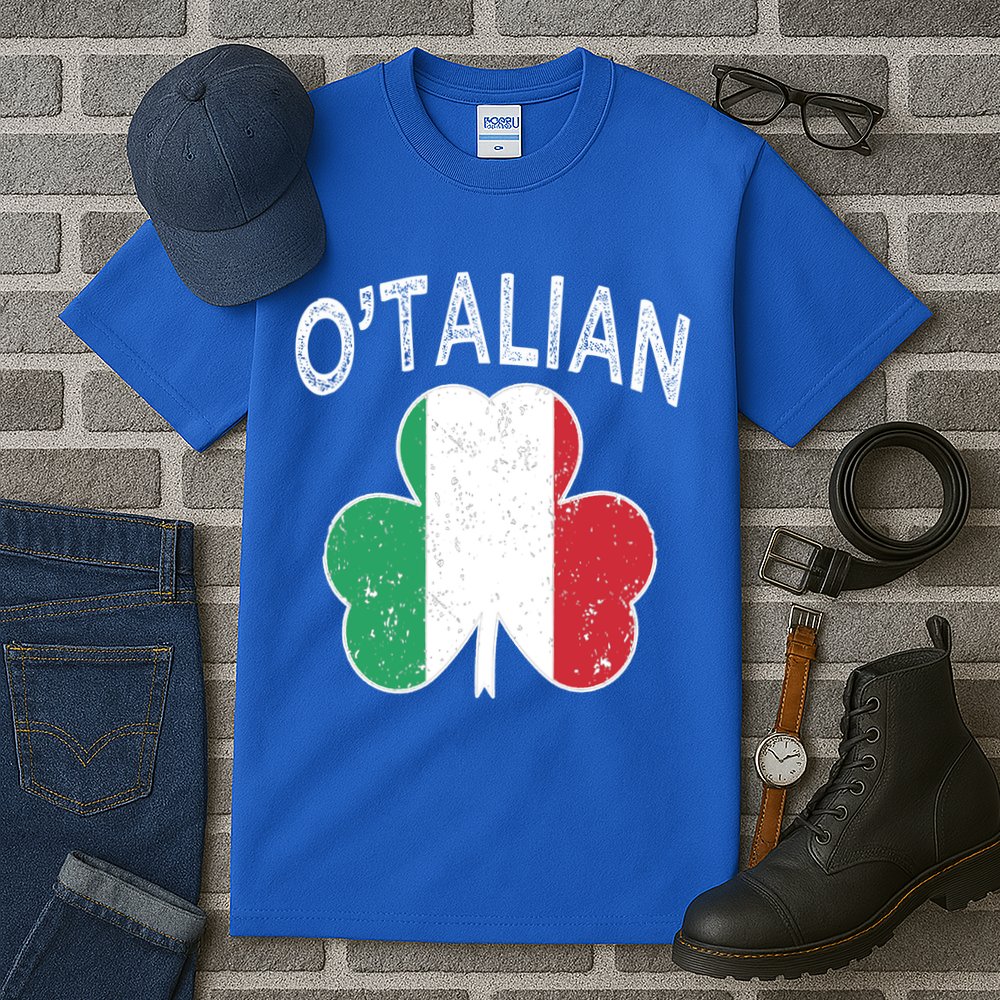 O'talian Italian St Patrick's Day Italia Flag Shamrock Gift Tall T-Shirt