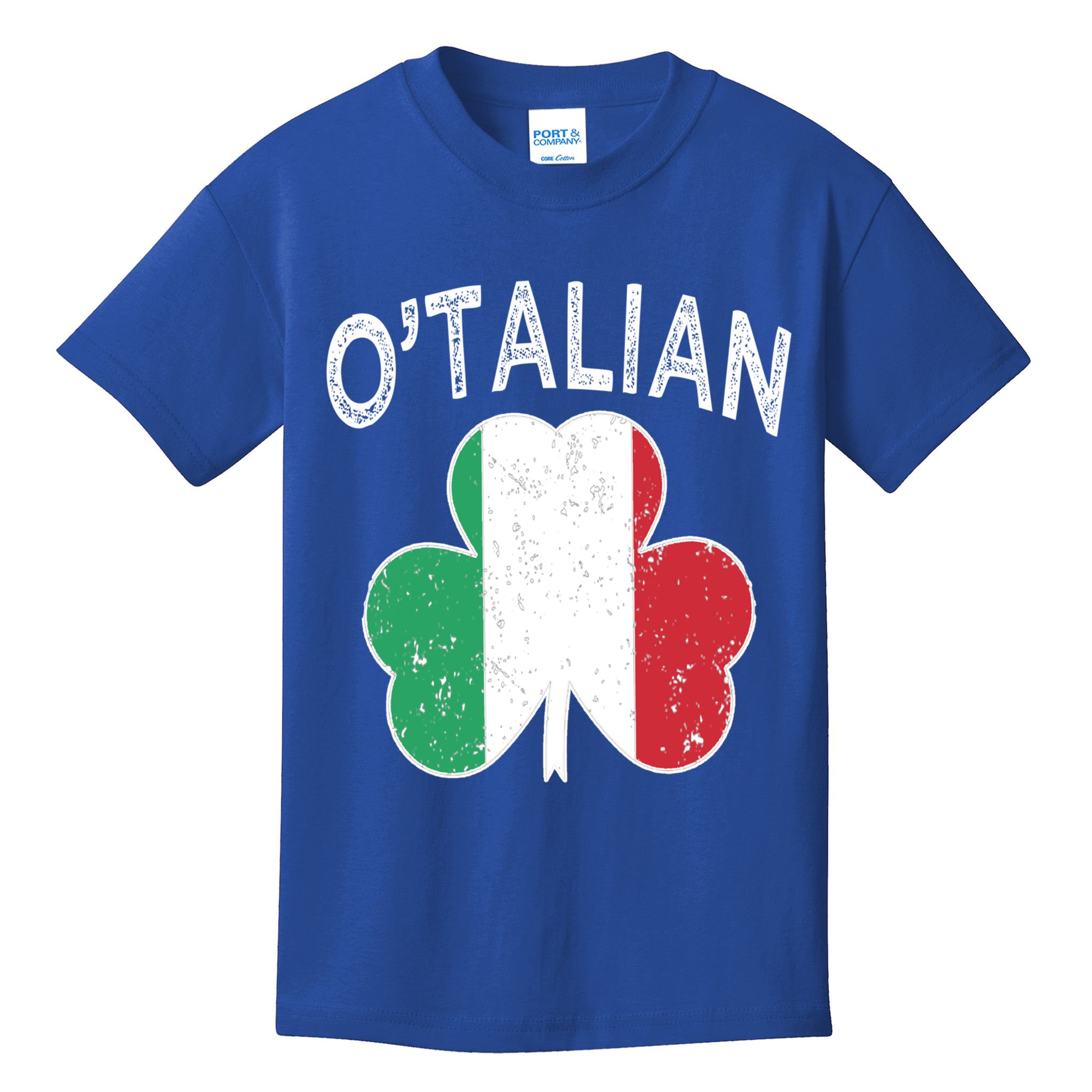 O'talian Italian St Patrick's Day Italia Flag Shamrock Gift Kids T-Shirt
