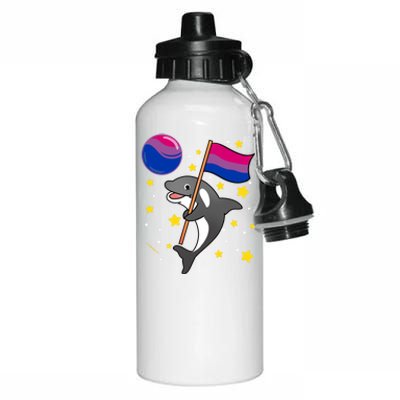 Orca In Space Bisexual Pride Gift Aluminum Water Bottle