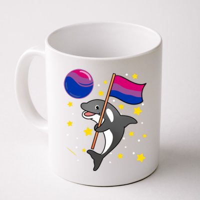 Orca In Space Bisexual Pride Gift Coffee Mug