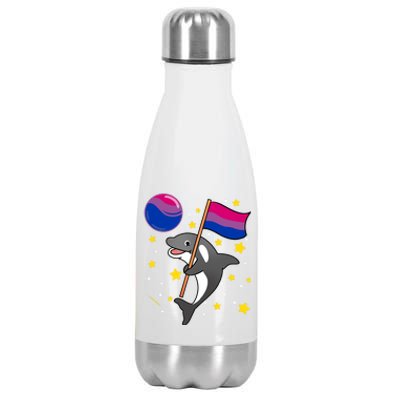 Orca In Space Bisexual Pride Gift Stainless Steel Insulated Water Bottle