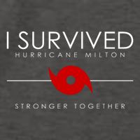 Official I Survived Hurricane Milton Stronger Together Vector Backpack