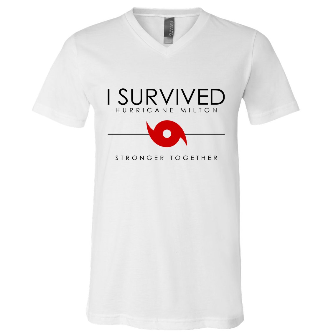 Official I Survived Hurricane Milton Stronger Together V-Neck T-Shirt