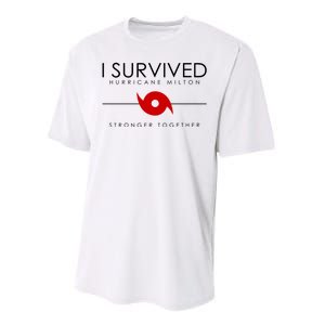 Official I Survived Hurricane Milton Stronger Together Performance Sprint T-Shirt