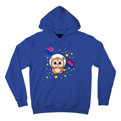 Owl In Space Bisexual Pride Gift Hoodie