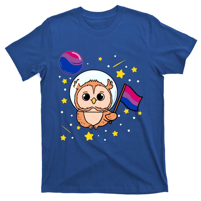 Owl In Space Bisexual Pride Gift T-Shirt