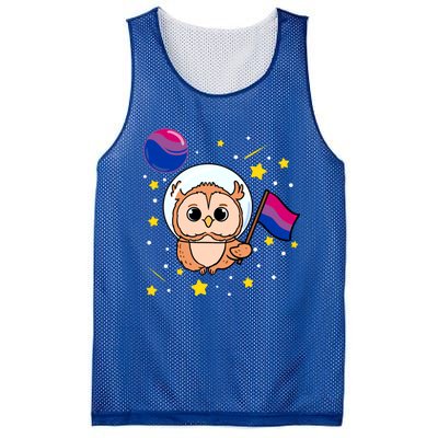 Owl In Space Bisexual Pride Gift Mesh Reversible Basketball Jersey Tank