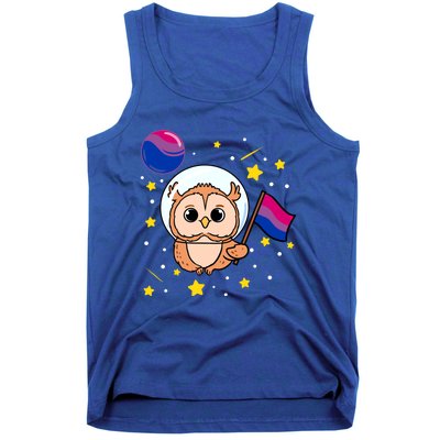 Owl In Space Bisexual Pride Gift Tank Top