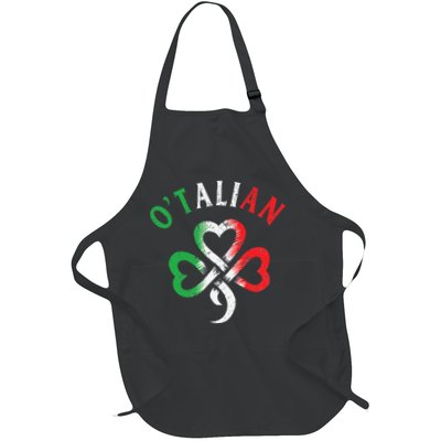 O'talian Italian St Patrick's Day Italia Flag Shamrock Apron