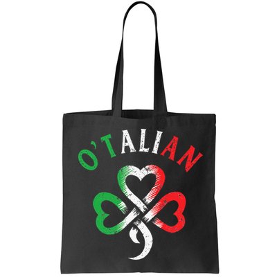 O'talian Italian St Patrick's Day Italia Flag Shamrock Bag