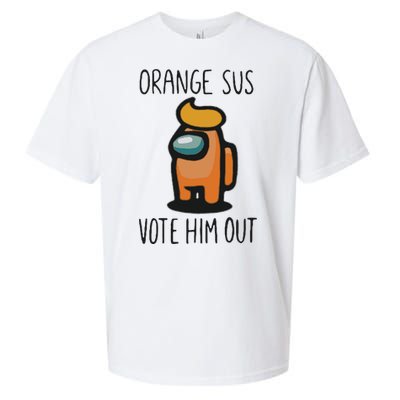 Orange Is Sus Vote Him Out Sueded Cloud Jersey T-Shirt