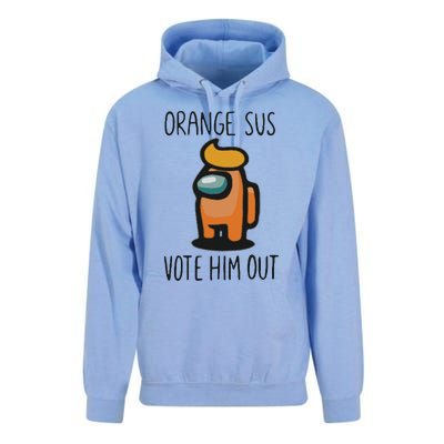 Orange Is Sus Vote Him Out Unisex Surf Hoodie