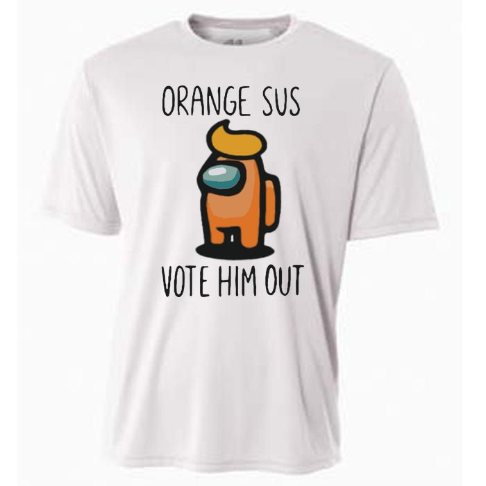 Orange Is Sus Vote Him Out Cooling Performance Crew T-Shirt