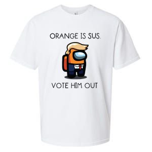 Orange Is Sus Vote Him Out Sueded Cloud Jersey T-Shirt