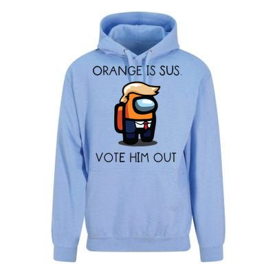 Orange Is Sus Vote Him Out Unisex Surf Hoodie