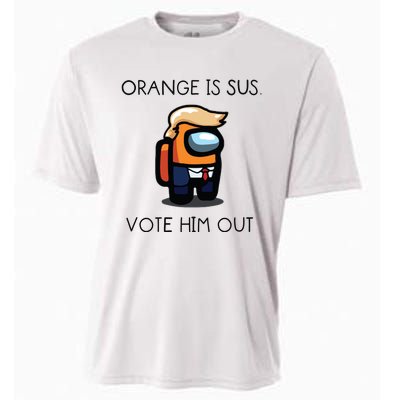 Orange Is Sus Vote Him Out Cooling Performance Crew T-Shirt