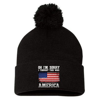 Oh IM Sorry I Thought This Was America Pom Pom 12in Knit Beanie