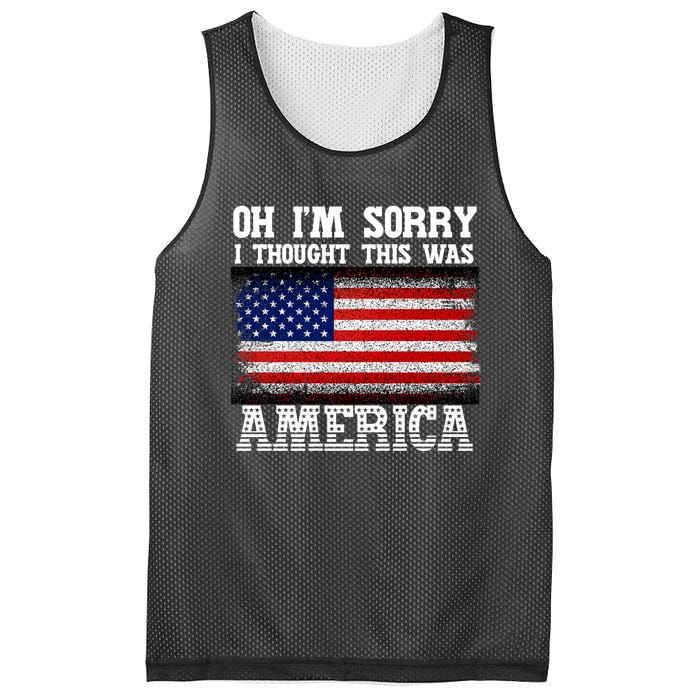 Oh IM Sorry I Thought This Was America Mesh Reversible Basketball Jersey Tank