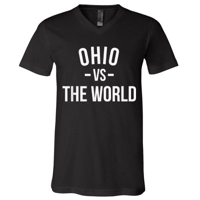 Ohio Is Taking Over The World Meme Ohio Vs The World V-Neck T-Shirt
