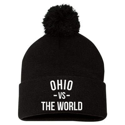 Ohio Is Taking Over The World Meme Ohio Vs The World Pom Pom 12in Knit Beanie
