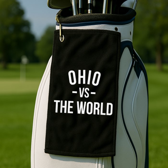 Ohio Is Taking Over The World Meme Ohio Vs The World Golf Towel
