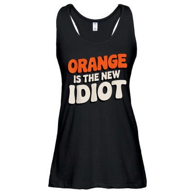 Orange Is The New Idiot Ladies Essential Flowy Tank