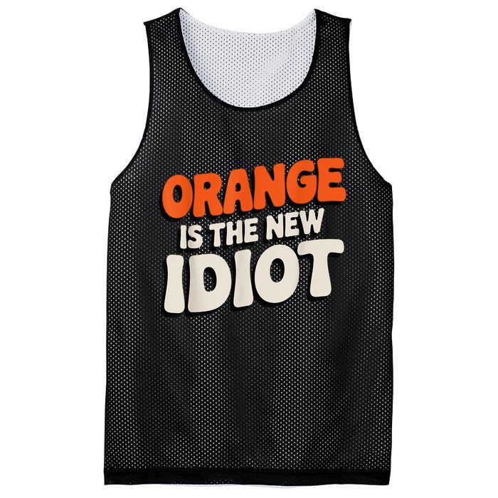 Orange Is The New Idiot Mesh Reversible Basketball Jersey Tank