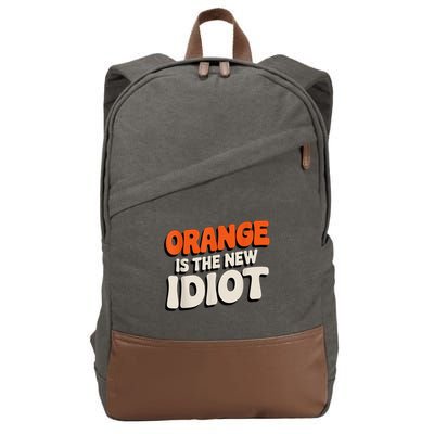 Orange Is The New Idiot Cotton Canvas Backpack