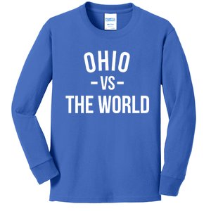 Ohio Is Taking Over The World Meme Meaningful Gift Ohio Vs The World Cool Gift Kids Long Sleeve Shirt