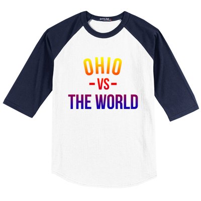 Ohio Is Taking Over The World Meme Cool Gift Ohio Vs The World Gift Baseball Sleeve Shirt