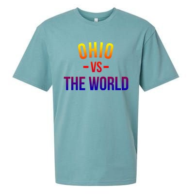 Ohio Is Taking Over The World Meme Cool Gift Ohio Vs The World Gift Sueded Cloud Jersey T-Shirt