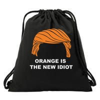 Orange Is The New Idiot Drawstring Bag