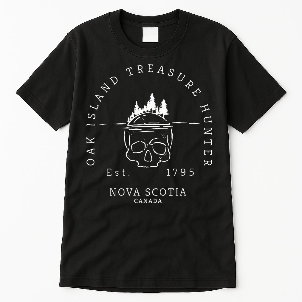 Oak Island Treasure Hunter Skull Gift Tall T-Shirt